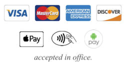 accepted in office and online.